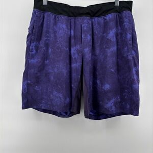 Lululemon Athletica Mens Purple‎ Tie Dye  T.H.E. Short Lined See Measurements